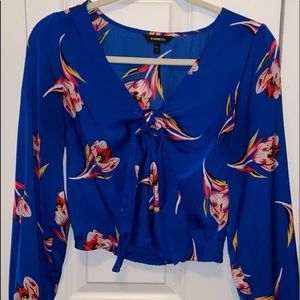 Royal Blue, Satin EXPRESS Top